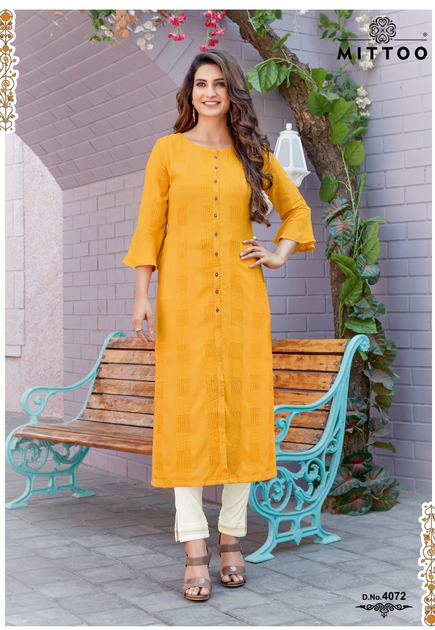 Mittoo Mohini Vol  8 Rayon Fancy Kurti With Bottom Catalog
