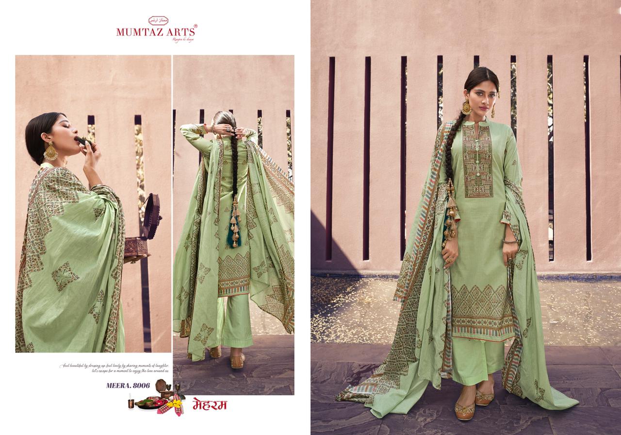 Mumtaz Arts  Meera Buy  Ladies Cotton Dress Materials Catalog