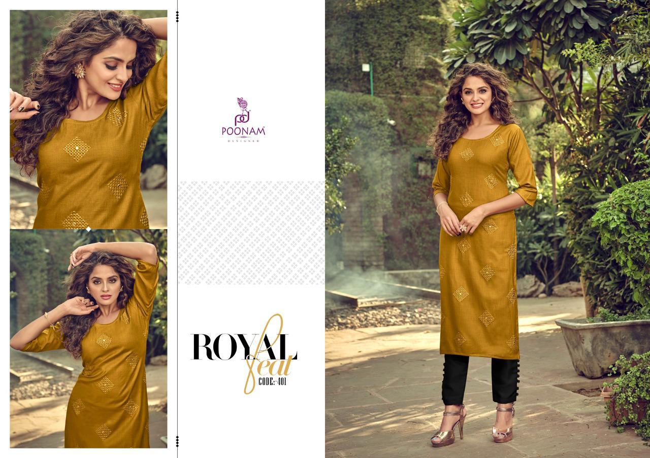 Poonam Asiana Vol 4   Casual Wear Printed Kurti Catalog
