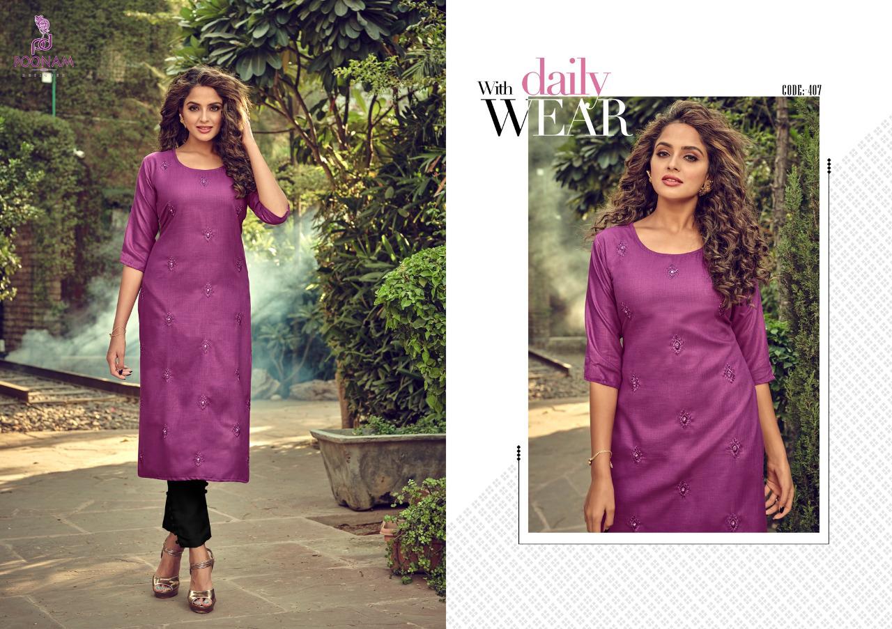 Poonam Asiana Vol 4   Casual Wear Printed Kurti Catalog