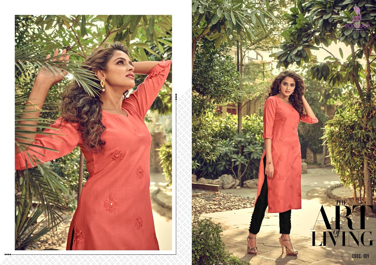 Poonam Asiana Vol 4   Casual Wear Printed Kurti Catalog