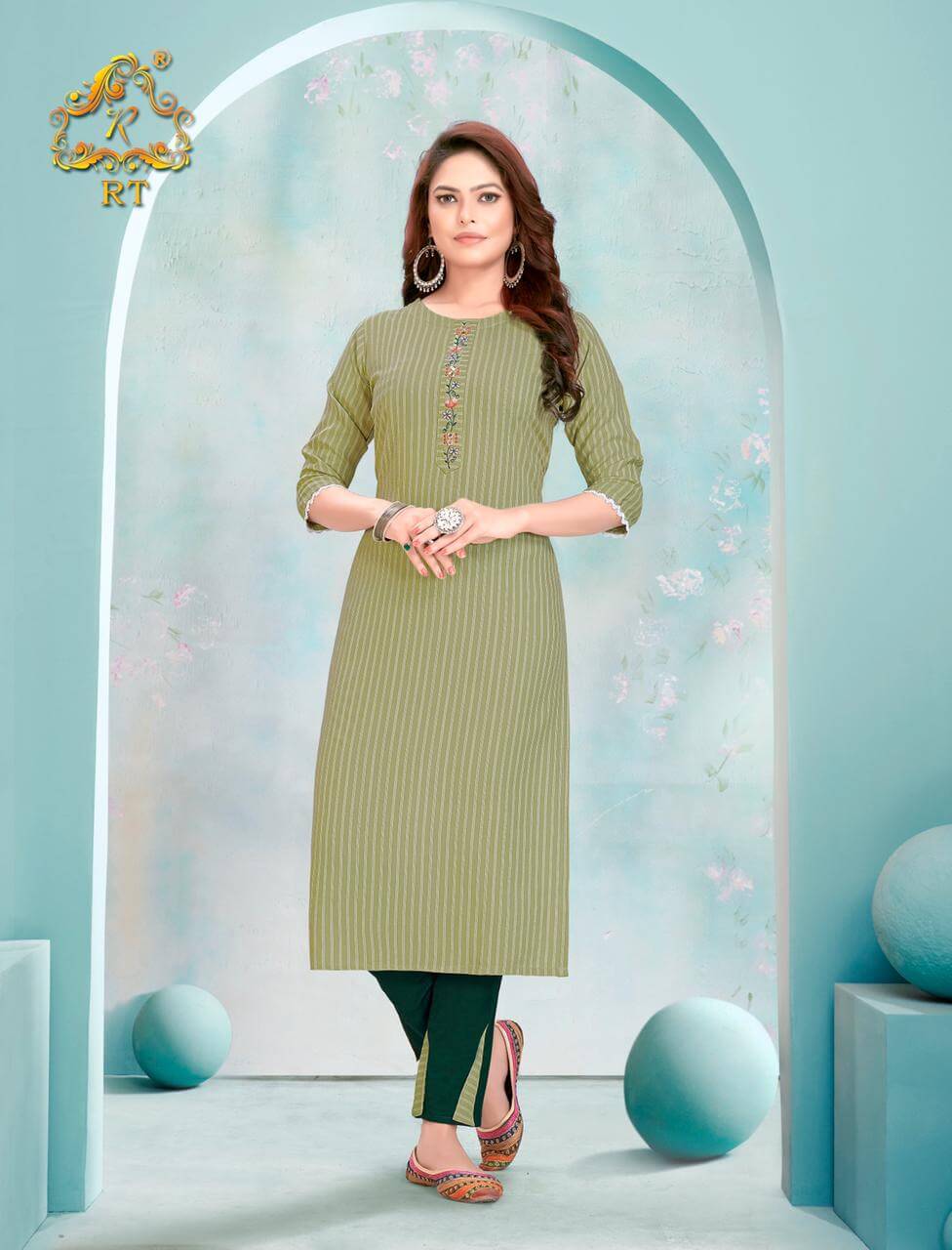 Rt Spring Viscose Designer Kurti With Bottom Catalog