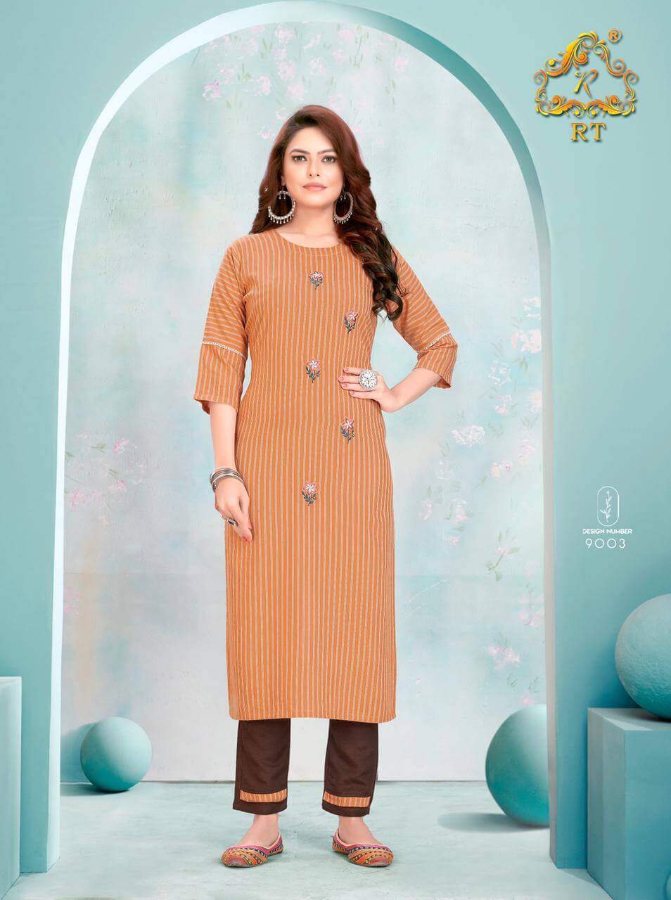 Rt Spring Viscose Designer Kurti With Bottom Catalog