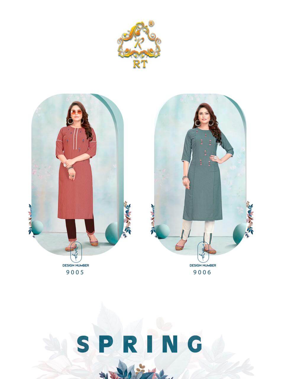 Rt Spring Viscose Designer Kurti With Bottom Catalog