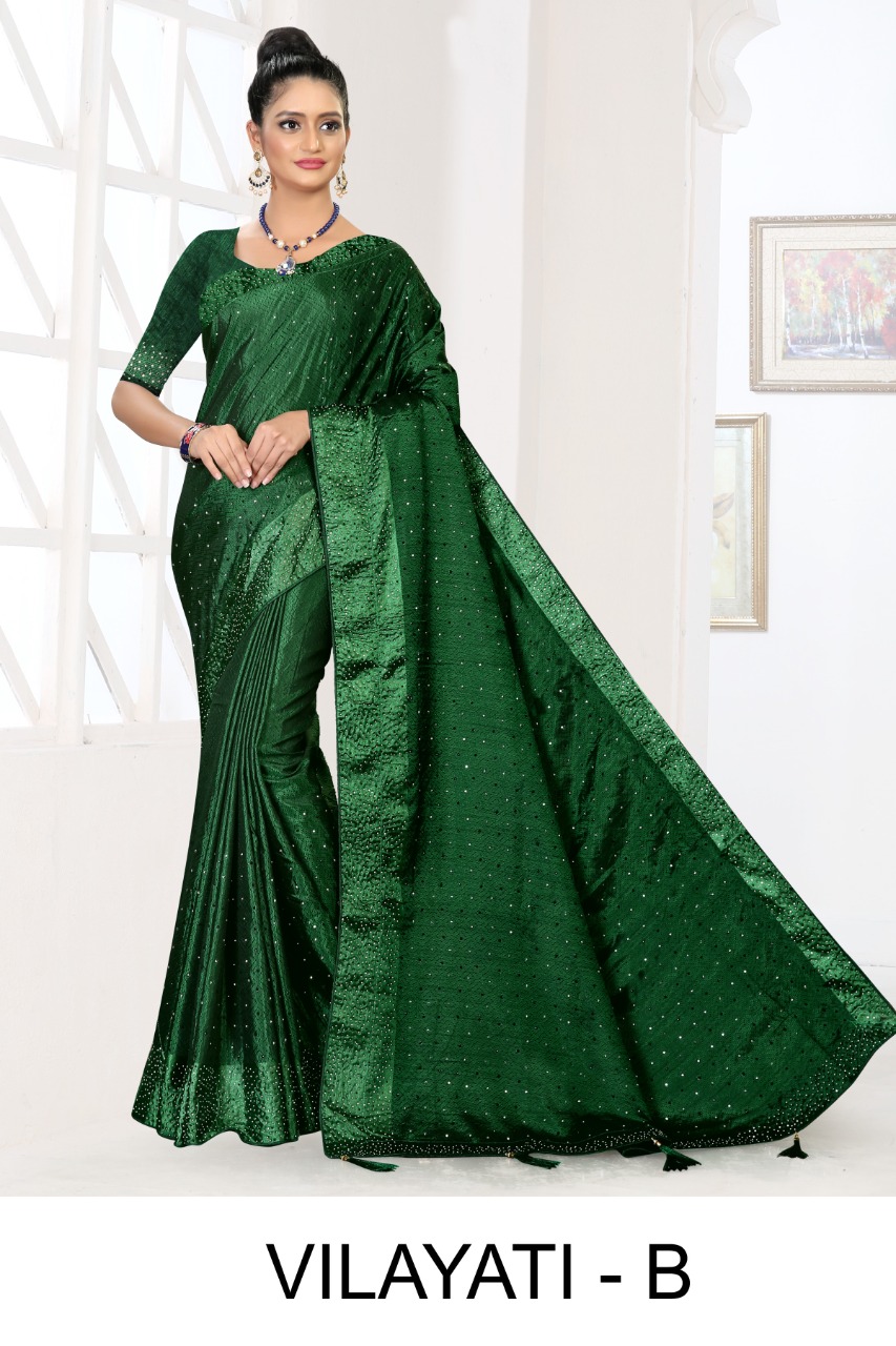 Ranjna  Vilayati Fastive Wear Designer Saree Catalog