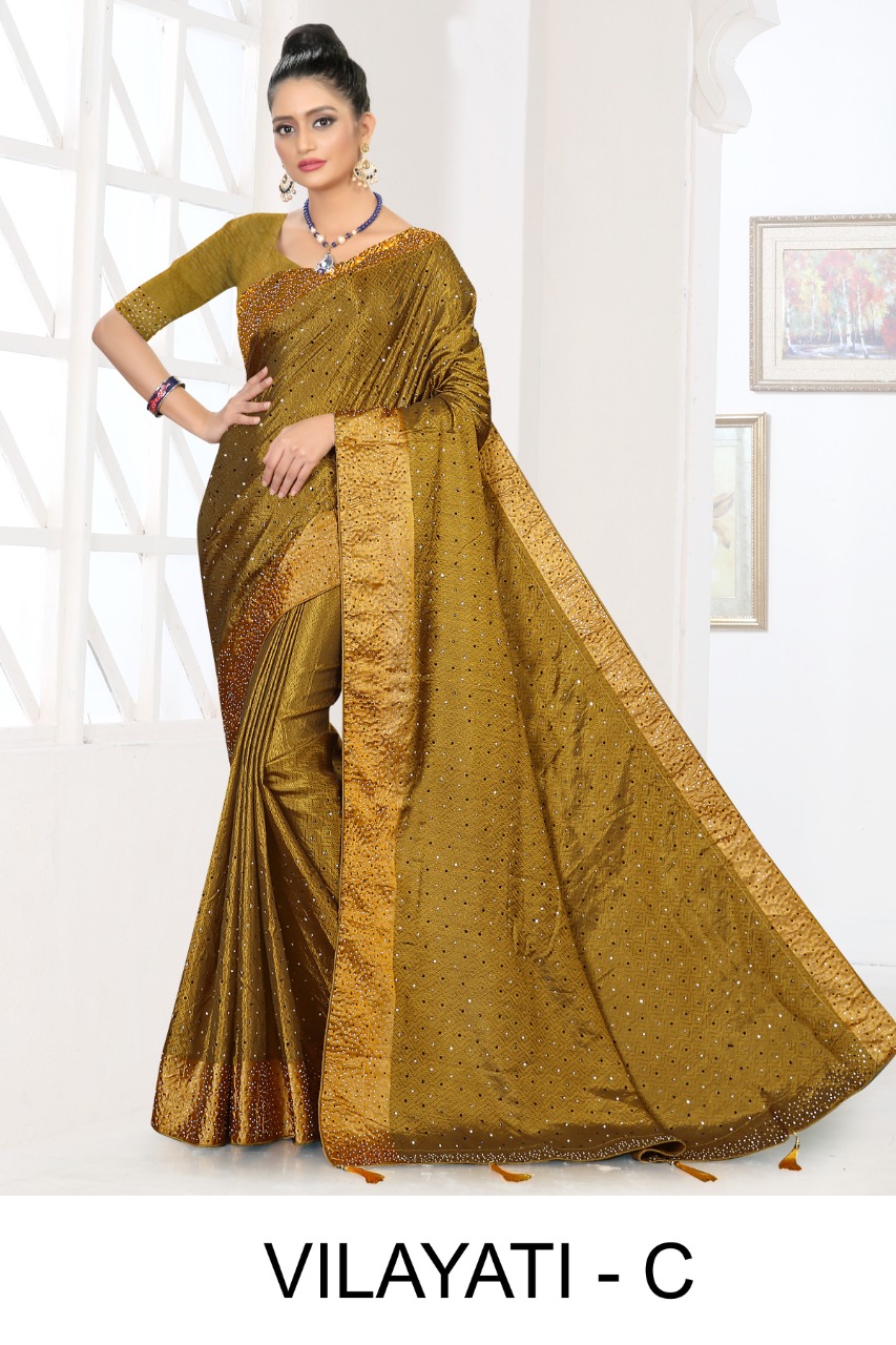 Ranjna  Vilayati Fastive Wear Designer Saree Catalog