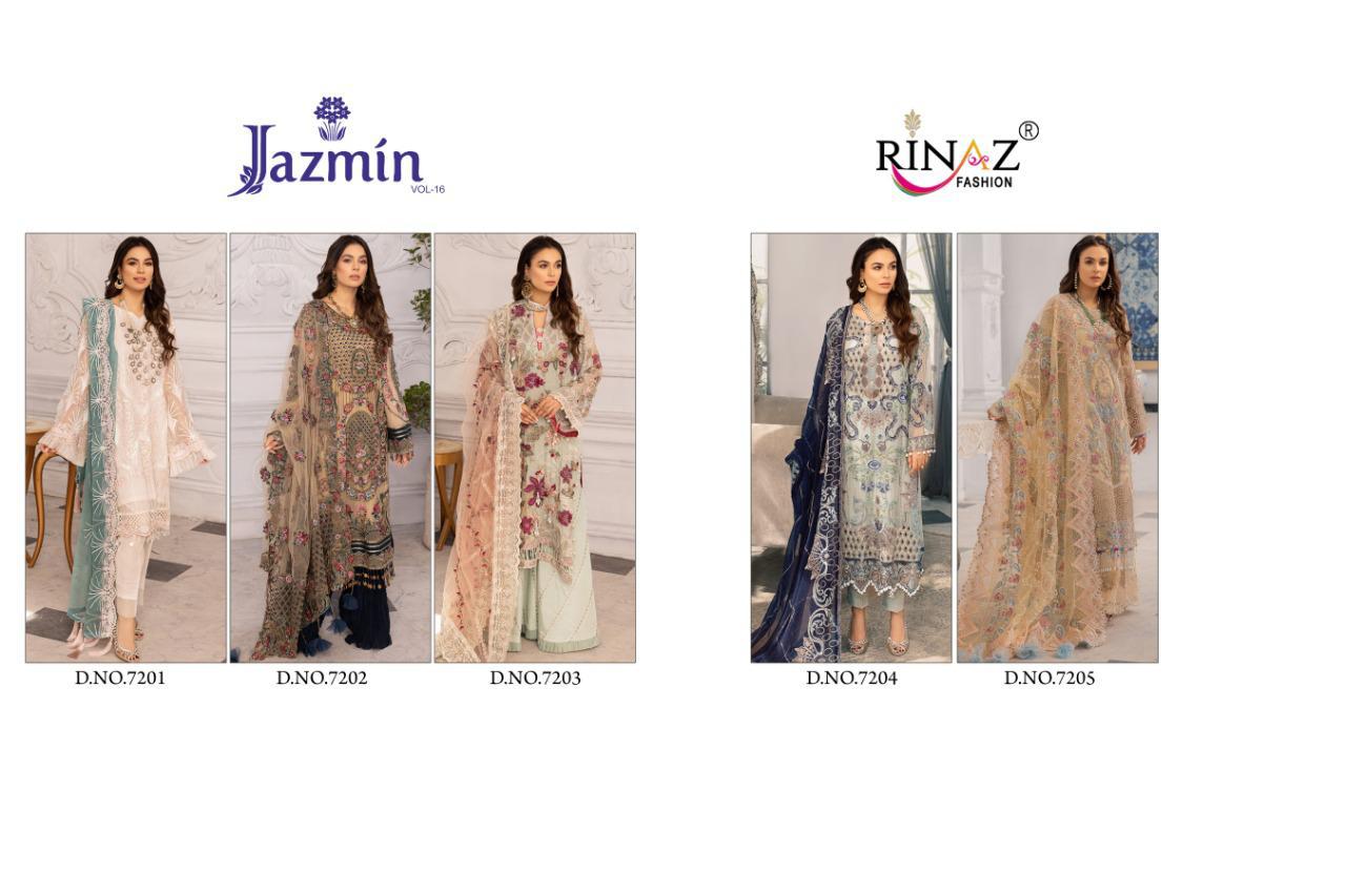 Rinaz Jazmin Vol  16 Buy  Latest Pakistani Salwar Kameez Suits