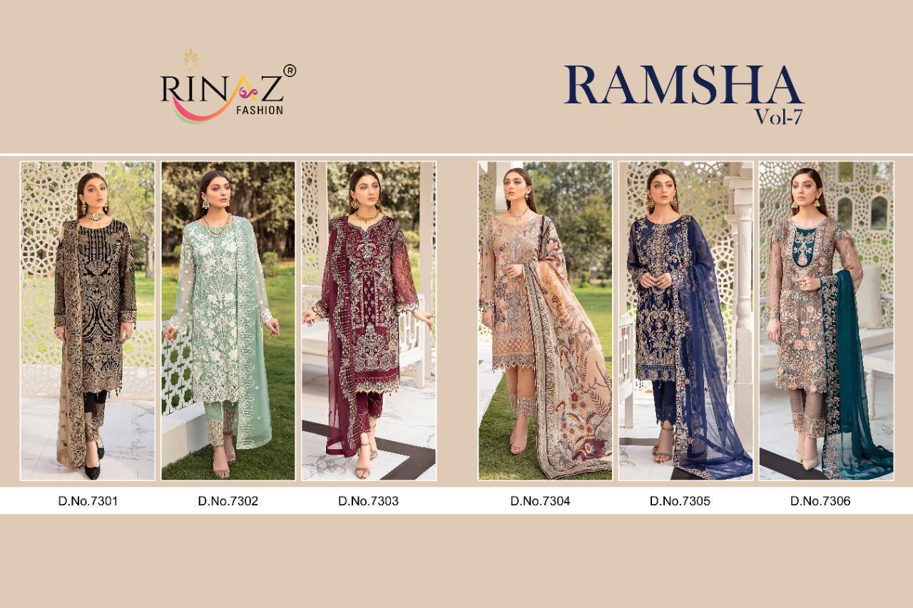 Rinaz Ramsha  Vol 7 Pakistani Salwar Kameez Buy Designer Pakistani Suits