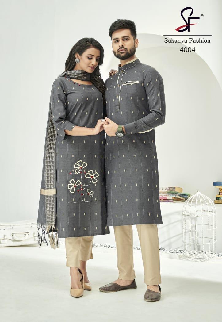 Royal Couple Vol  4 Pure Cotton Designer Couple Kurta  Catalog