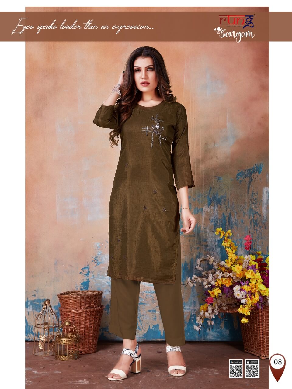 Rung Sangam Designer Kurti With Bottom Catalog
