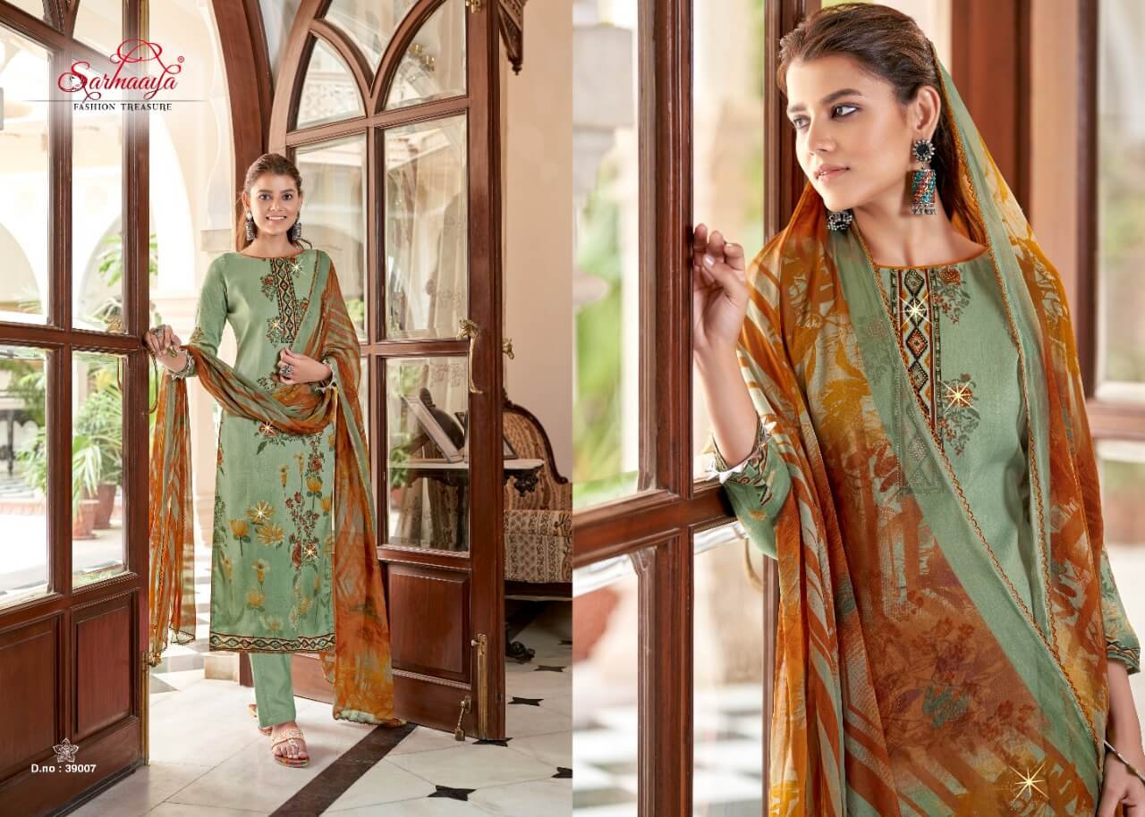 Sarmaaya Ashnoor Desigenr Satin Diamond Work Salwar Catalog