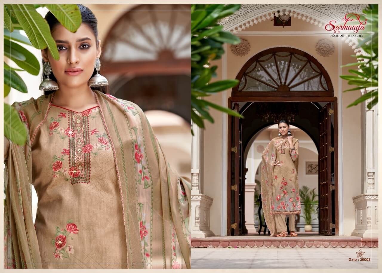 Sarmaaya Ashnoor Desigenr Satin Diamond Work Salwar Catalog