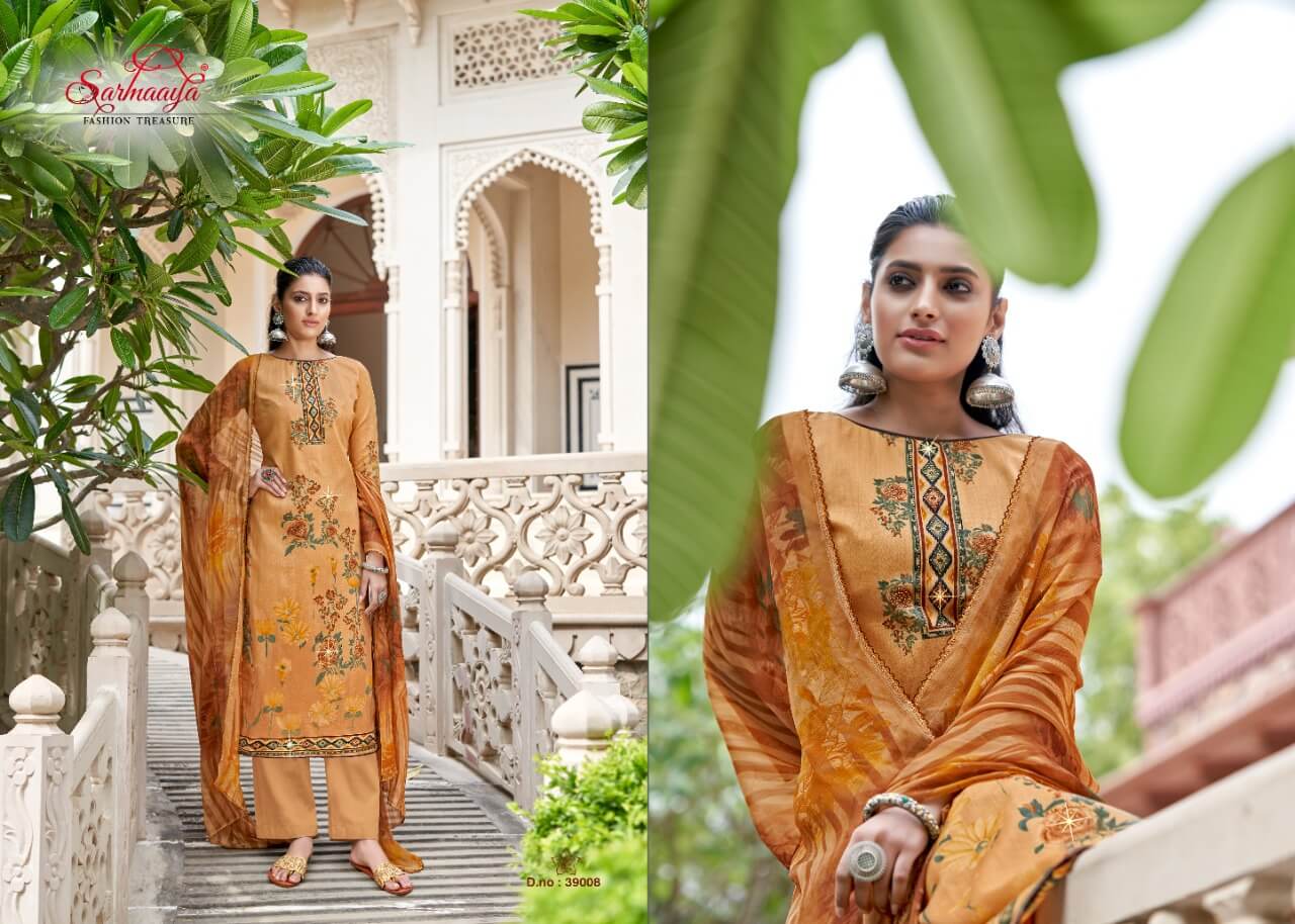 Sarmaaya Ashnoor Desigenr Satin Diamond Work Salwar Catalog