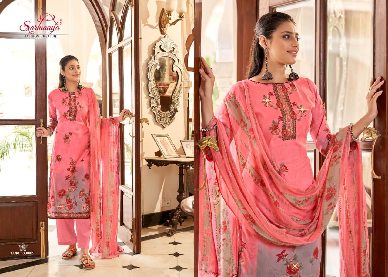 Sarmaaya Ashnoor Desigenr Satin Diamond Work Salwar Catalog