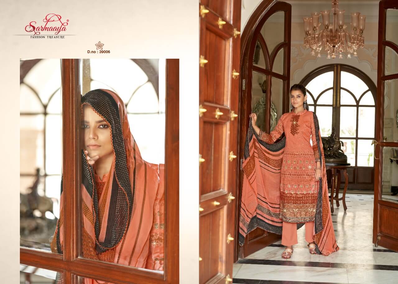 Sarmaaya Ashnoor Desigenr Satin Diamond Work Salwar Catalog