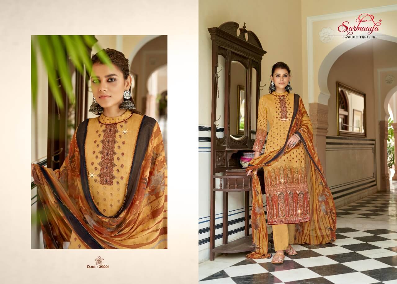 Sarmaaya Ashnoor Desigenr Satin Diamond Work Salwar Catalog
