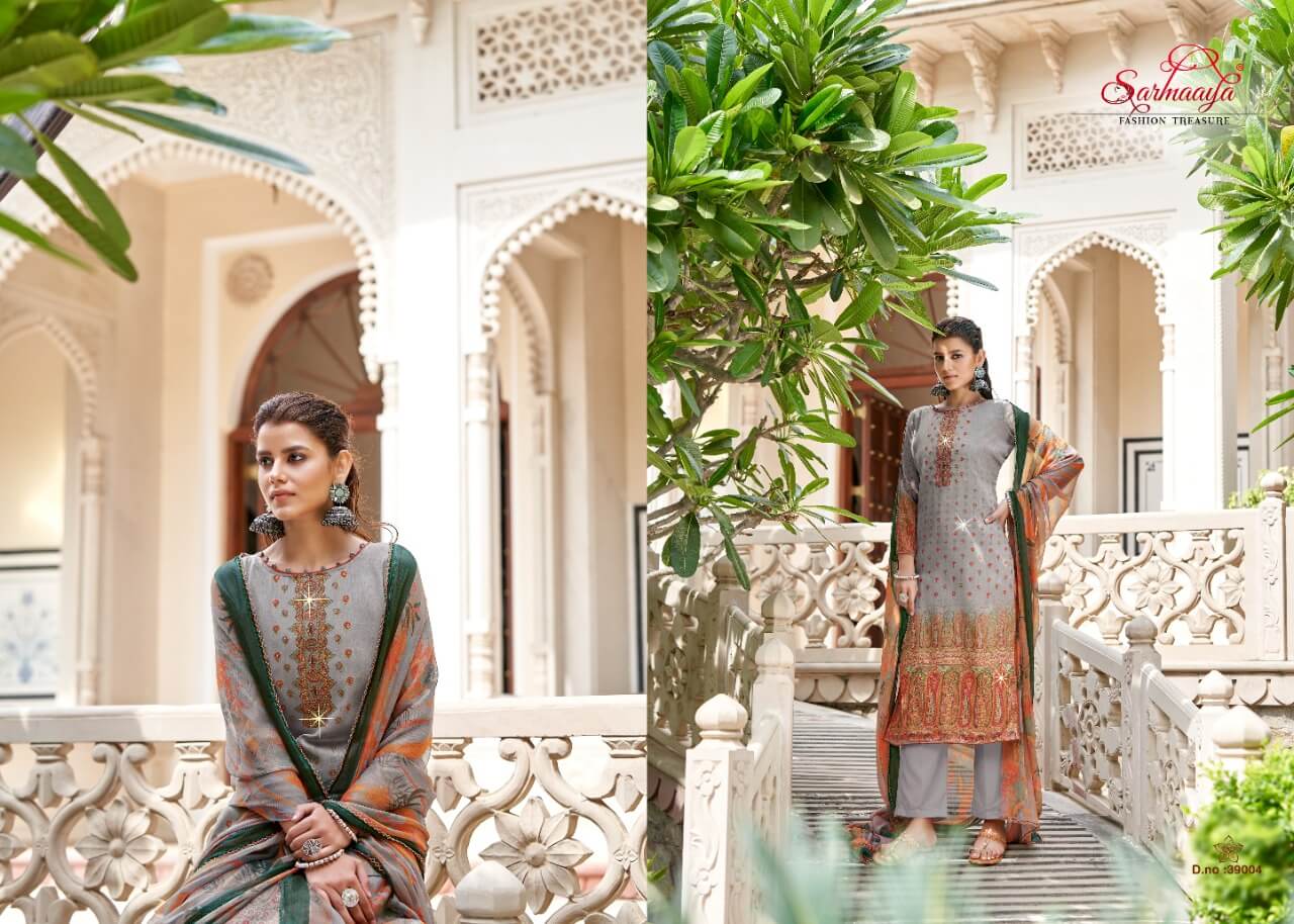 Sarmaaya Ashnoor Desigenr Satin Diamond Work Salwar Catalog