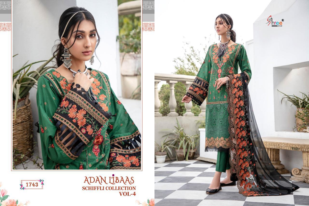 Shree Adan Libaas Schiffli Collection  Vol 4 Pakistani Salwar Suits Catalog