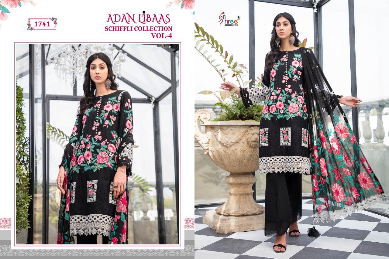 Shree Adan Libaas Schiffli Collection  Vol 4 Pakistani Salwar Suits Catalog