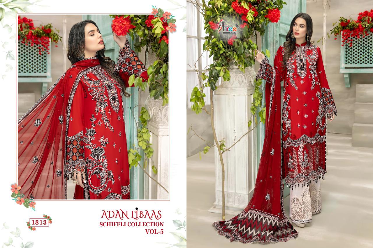 Shree Adan Libaas Schiffli Collection  Vol 5 Pakistani Salwar Suits  Catalog