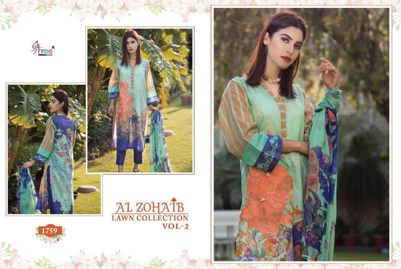 Shree Al Zohaib Lawn Collection  Vol 2 Pakistani Salwar Kameez