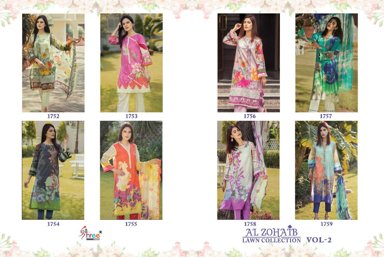 Shree Al Zohaib Lawn Collection  Vol 2 Pakistani Salwar Kameez