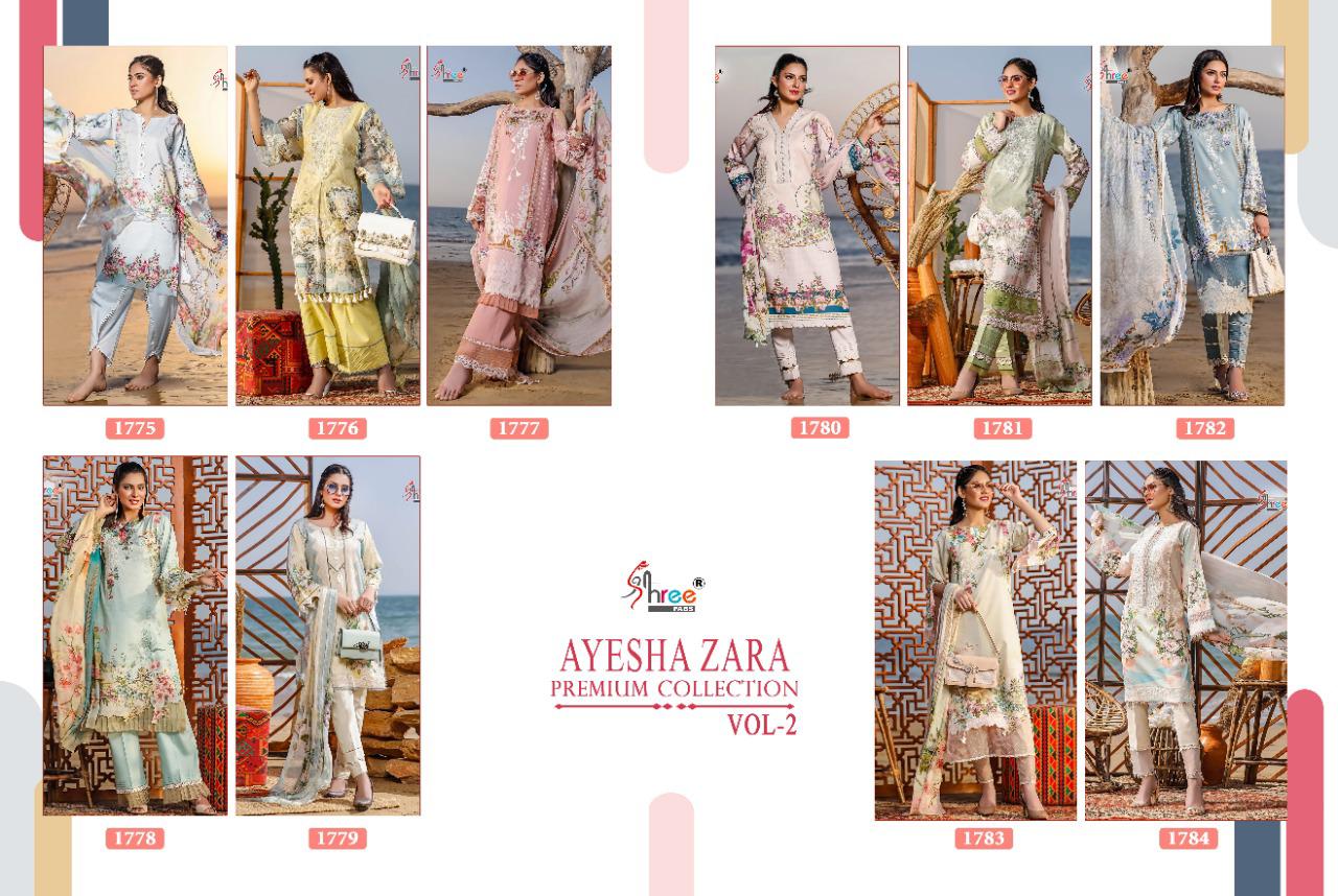 Shree Ayesha Zara Premium Collection Vol 2 Pakistani Salwar Suits Buy Pakistani Lawn  Suits Catalog