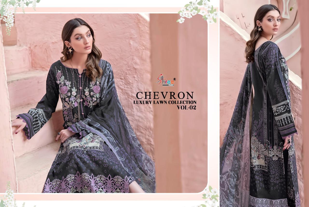 Shree Chevron Luxury Lawn Collection Vol  2 Pakistani Lawn Salwar Suits Buy Wholesale Collection