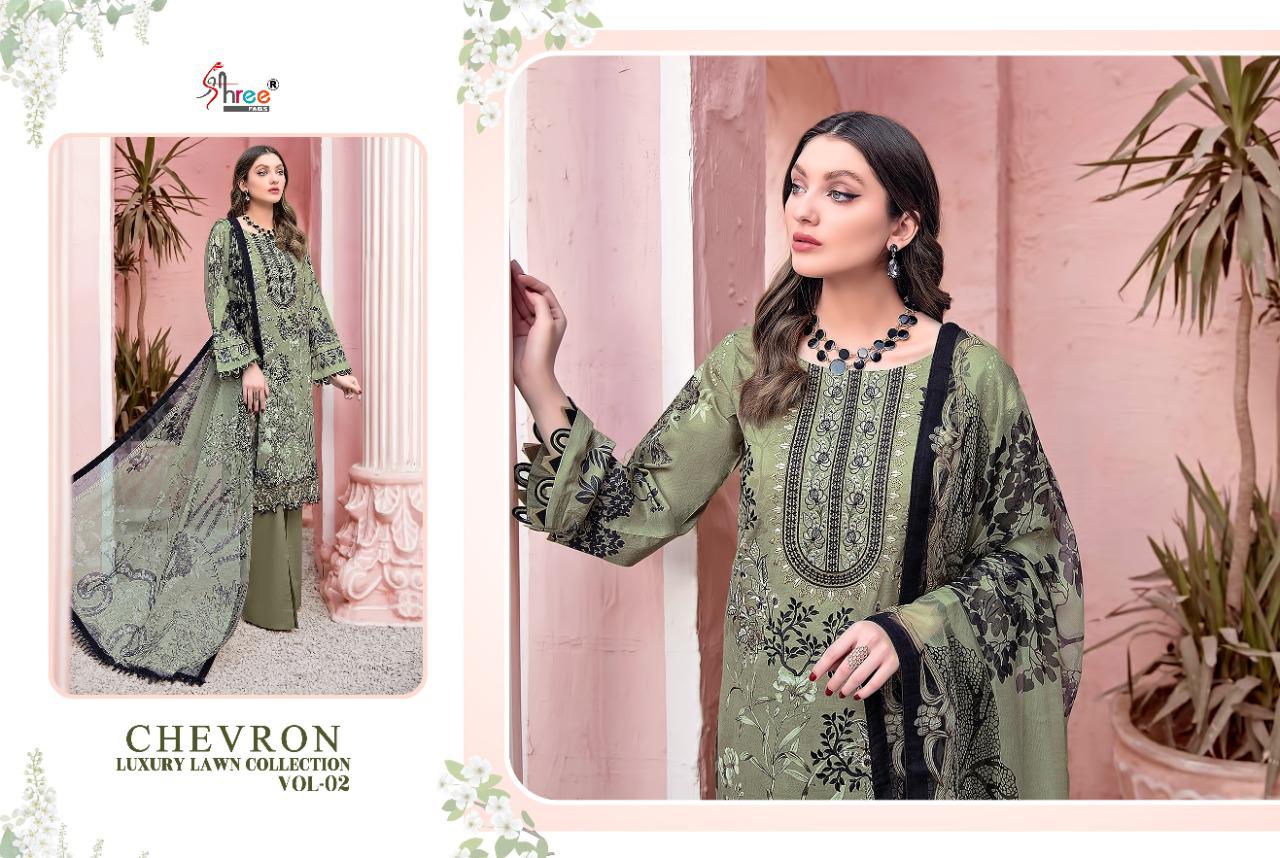 Shree Chevron Luxury Lawn Collection Vol  2 Pakistani Lawn Salwar Suits Buy Wholesale Collection