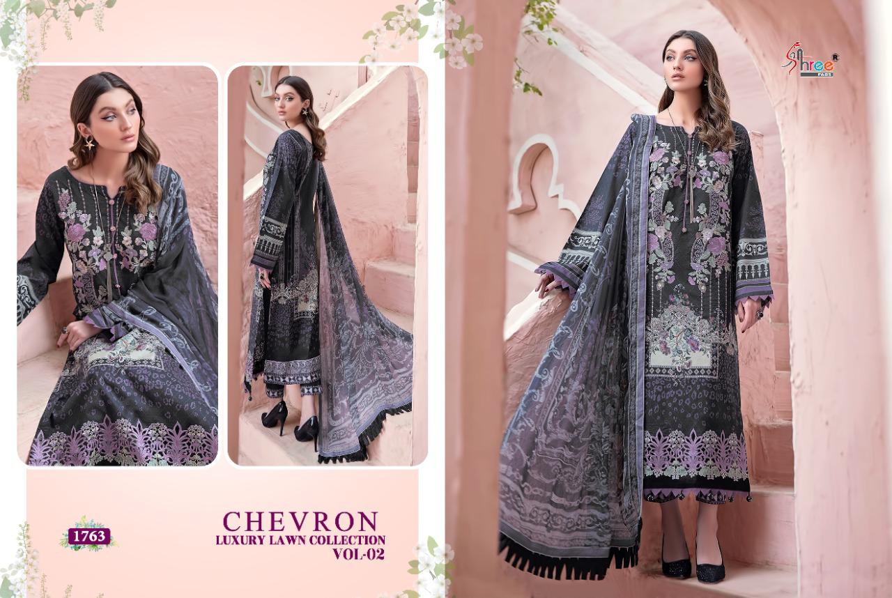 Shree Chevron Luxury Lawn Collection Vol  2 Pakistani Lawn Salwar Suits Buy Wholesale Collection