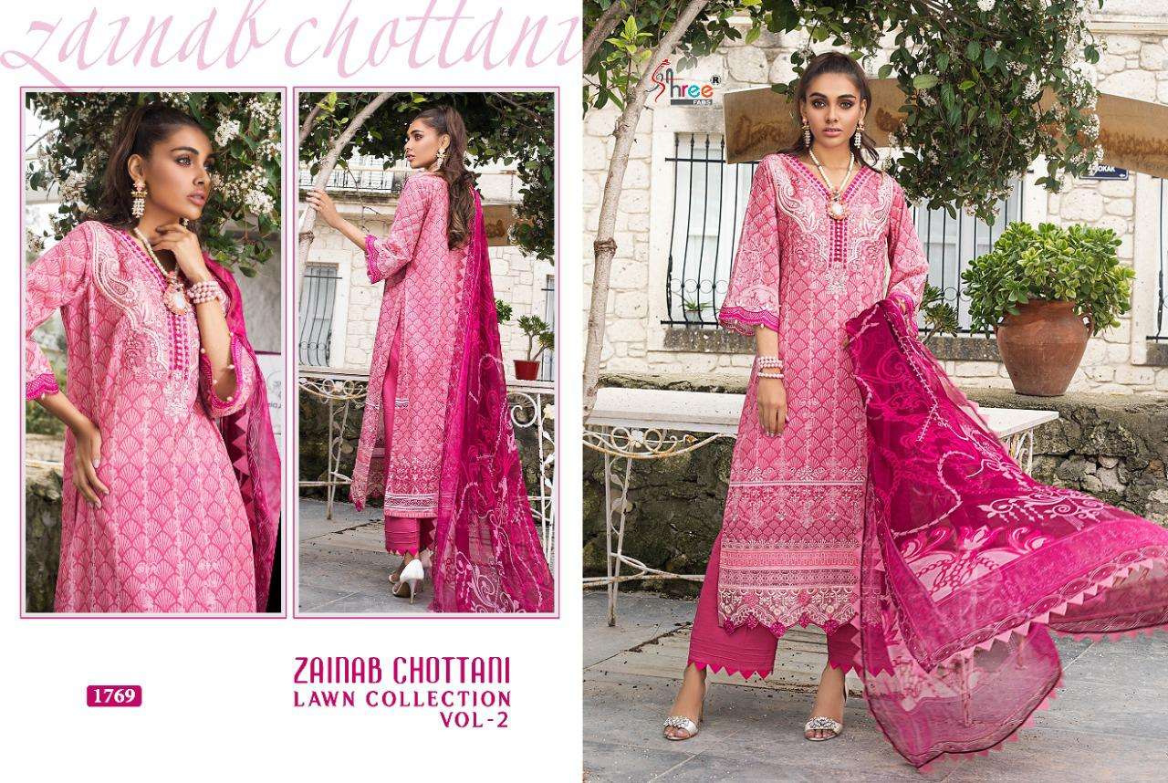 Shree Zainab Chottani Lawn Collection  Vol 2 Pure Lawn Cotton  Buy Pakistani Salwar Suits