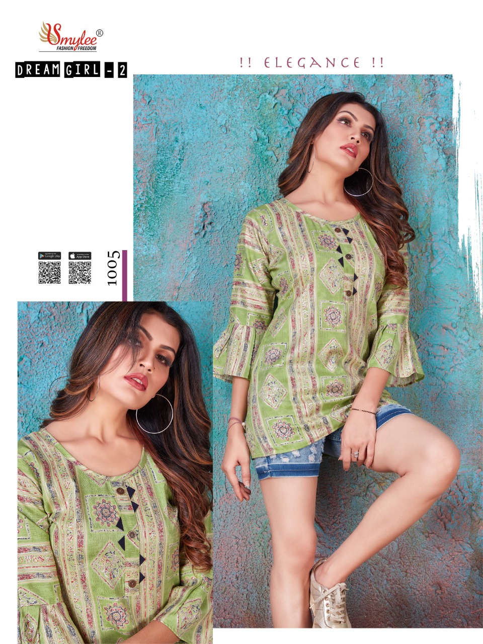 Smylee Dream Girl  Vol 2 Printed Western Top  Catalog