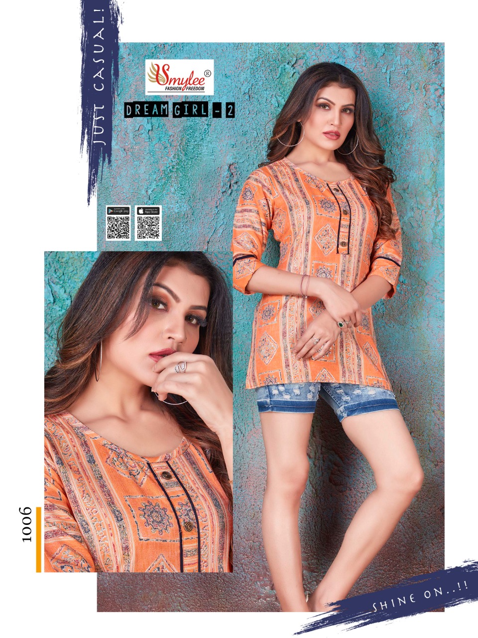 Smylee Dream Girl  Vol 2 Printed Western Top  Catalog