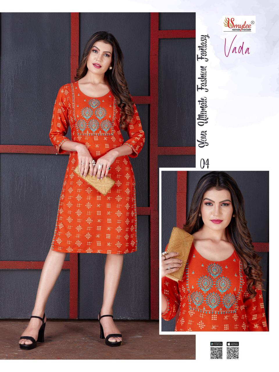 Smylee Vada Heavy Rayon Designer Kurti Buy  Rayon Fancy Kurti Manufacturer