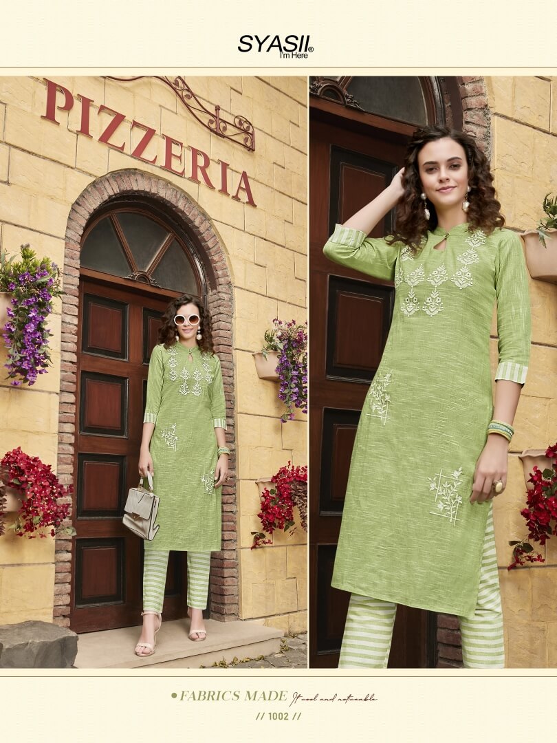 Syasii Thread Fancy Khadi Cotton Kurti With Bottom Catalog