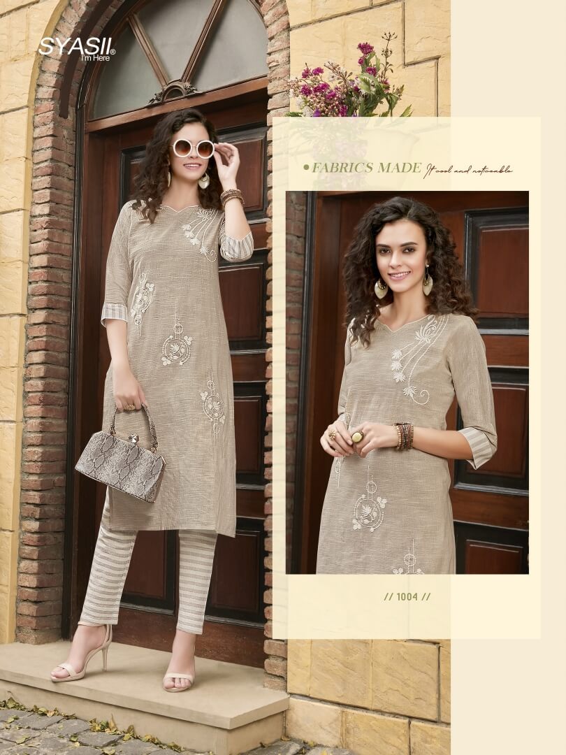 Syasii Thread Fancy Khadi Cotton Kurti With Bottom Catalog