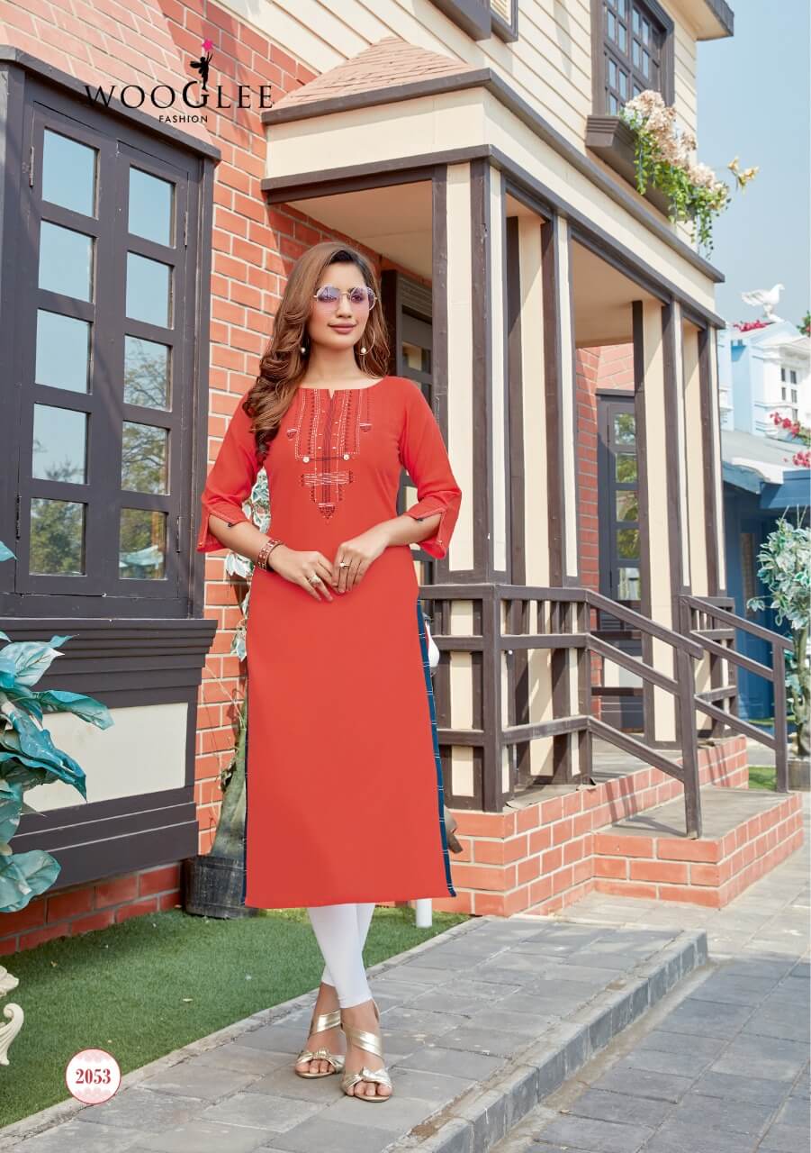 Wooglee Barbella  Vol 7 Stylist Rayon Kurti Buy  Wholesale Clothing Suppliers