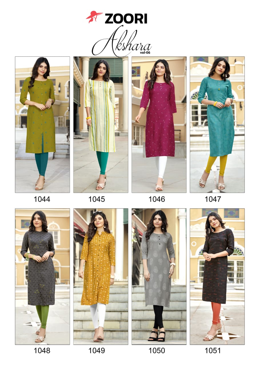 Zoori Akshara Vol 6 Casual Kurtis - Buy Latest Designer Casual Kurtis For Women