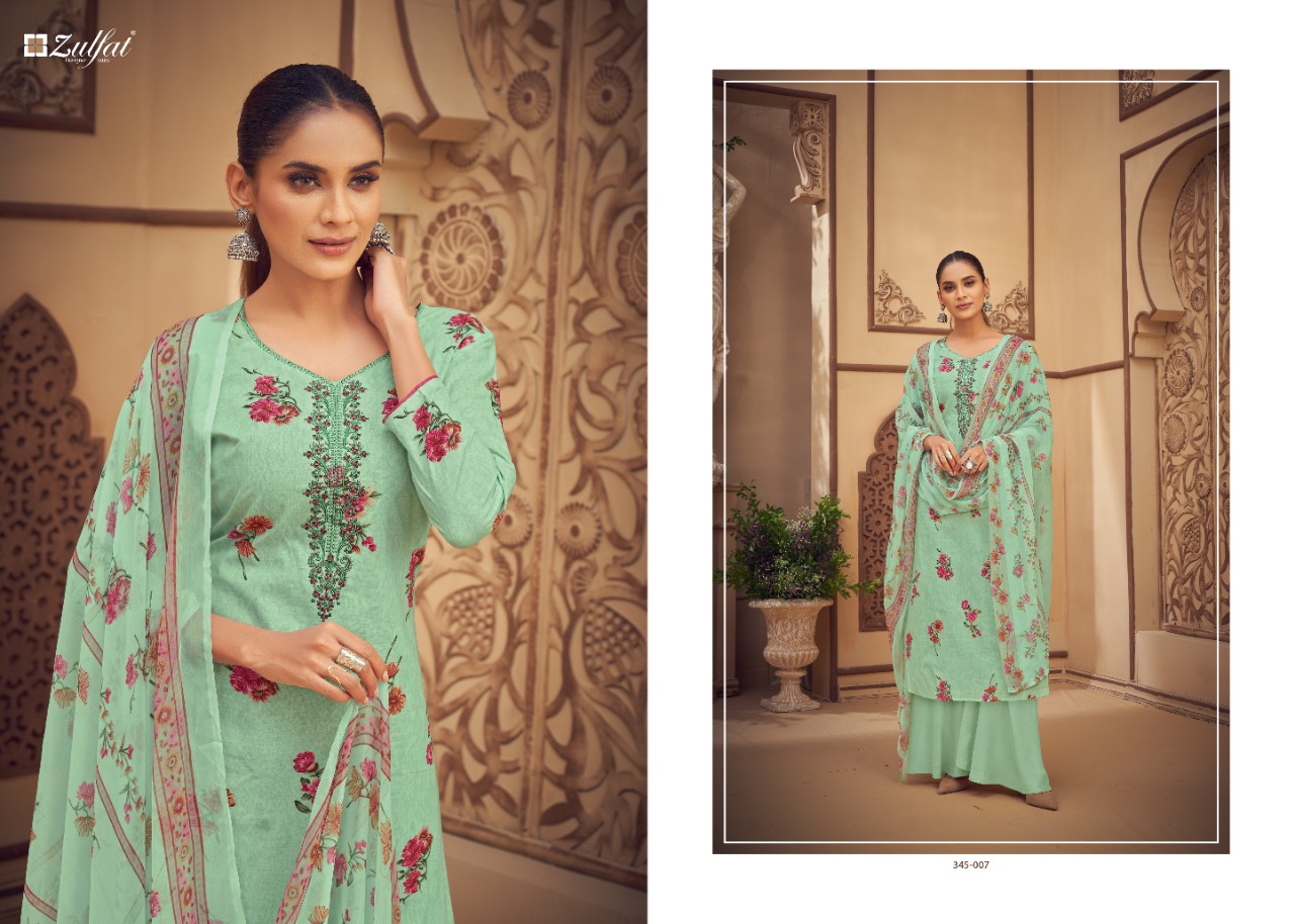 Zulfat Siyahi  Vol  3 Cotton Digital Printed Dress Material