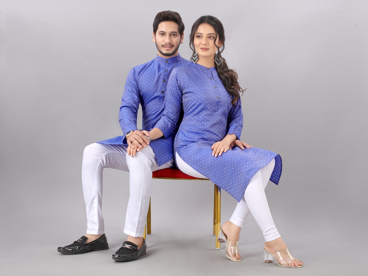 Shop Navy Blue and Silver Padded Pure Crepe Kurti with Blue Cotton Silk  Pants and Blue Net Mirror Work Net Stole - Kurti Sets Online in India |  Colorauction