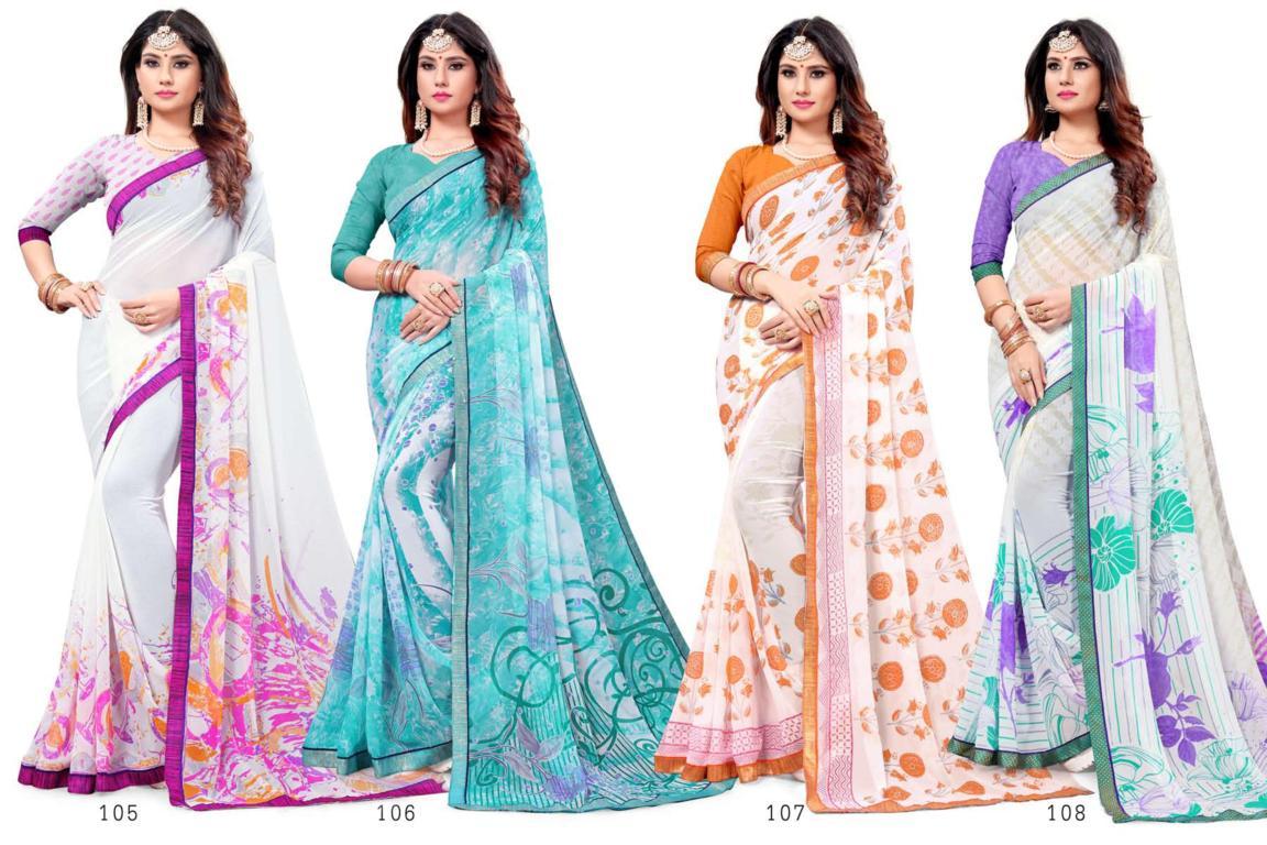 Sangam Presents Aayushi Printed Georgette Sarees