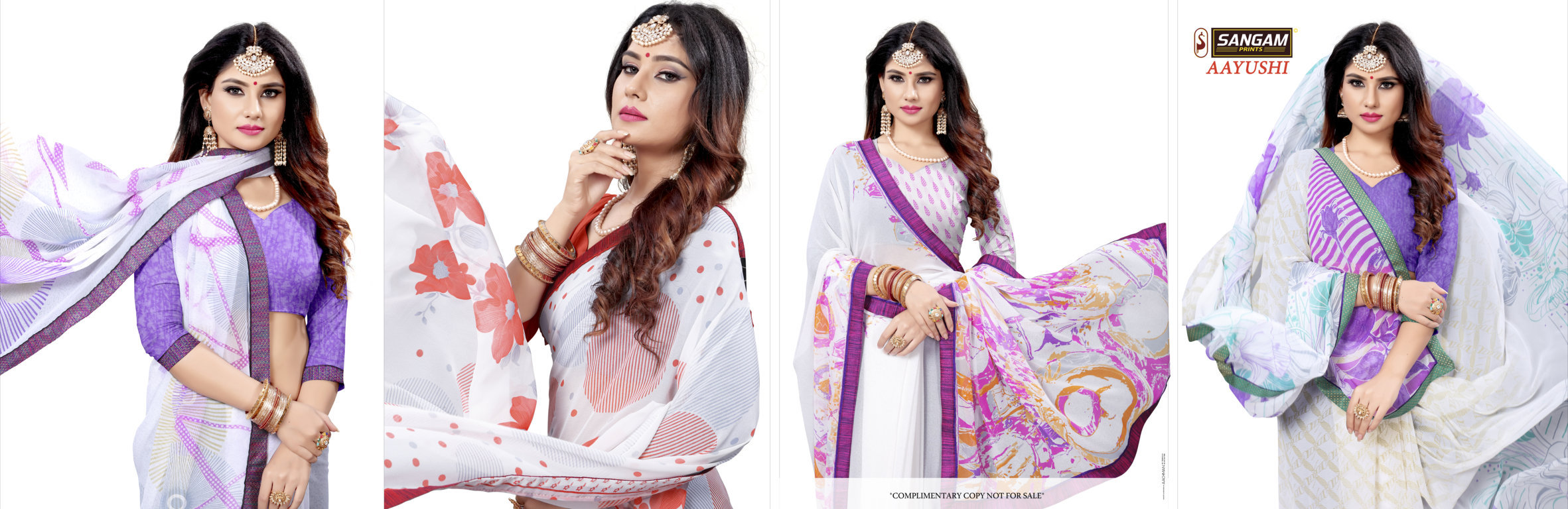 Sangam Presents Aayushi Printed Georgette Sarees