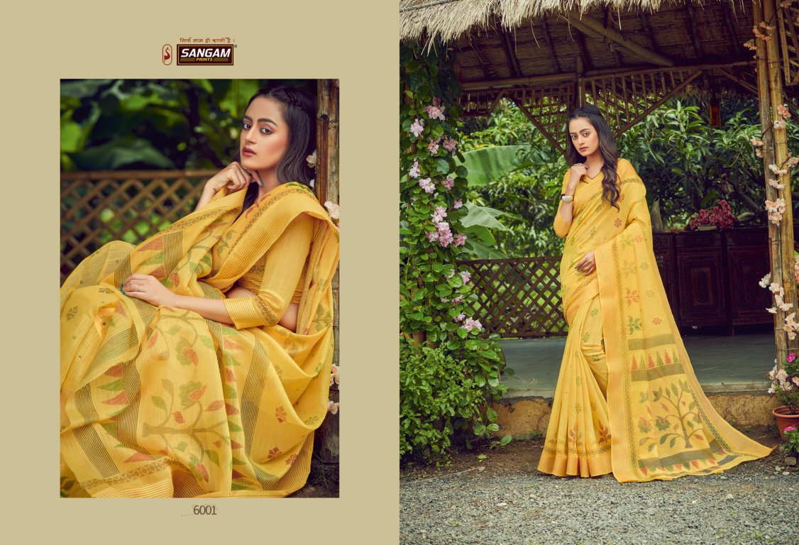 Sangam Graceful Printed Cotton Sarees
