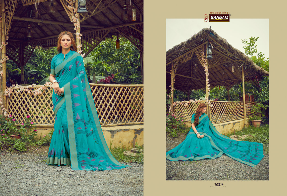 Sangam Graceful Printed Cotton Sarees