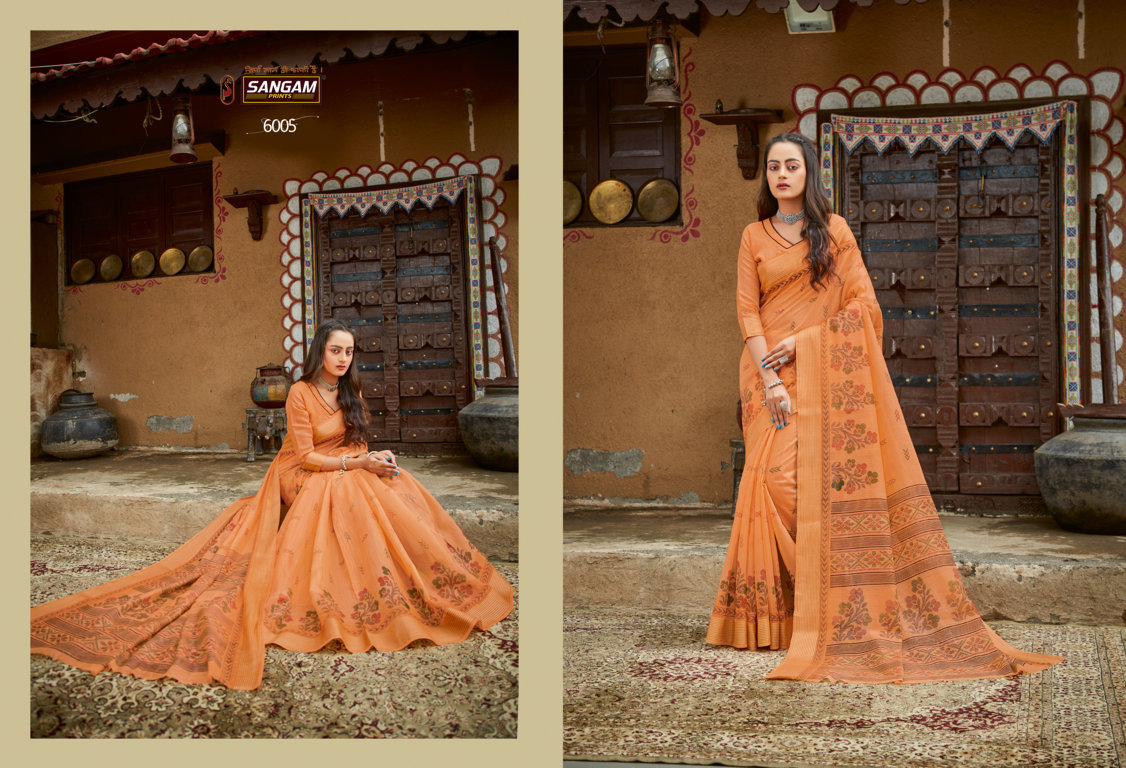 Sangam Graceful Printed Cotton Sarees