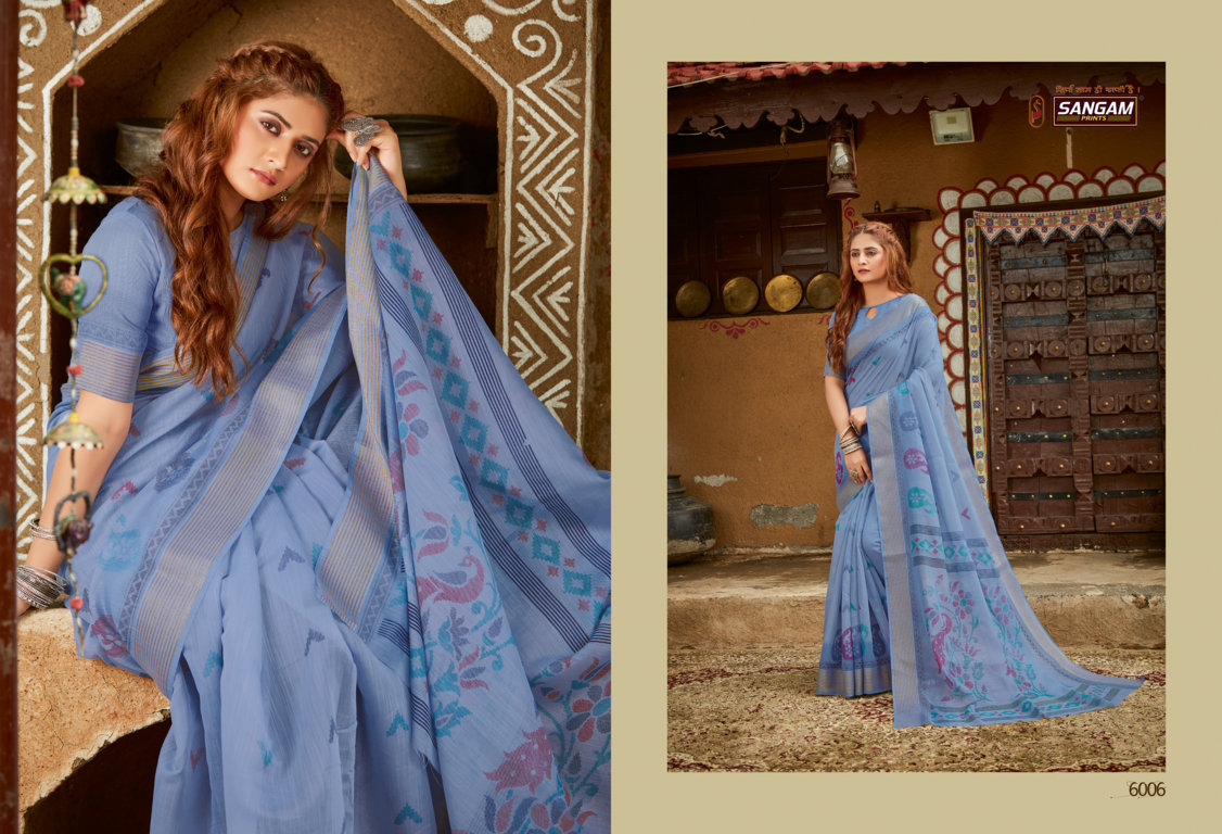 Sangam Graceful Printed Cotton Sarees