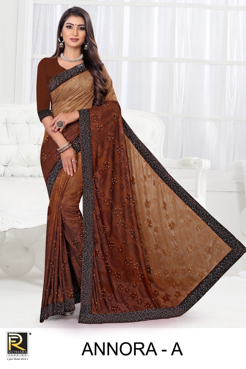 Ranjna Annora Occasional Wear Teri Brasso Traditional Saree Collection