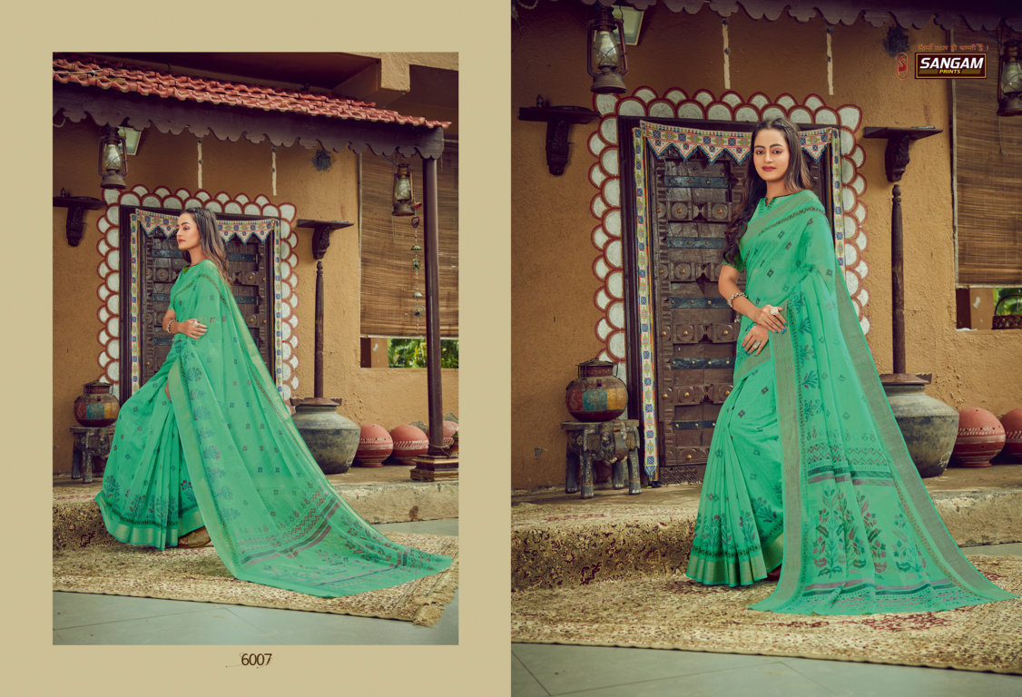 Sangam Graceful Printed Cotton Sarees