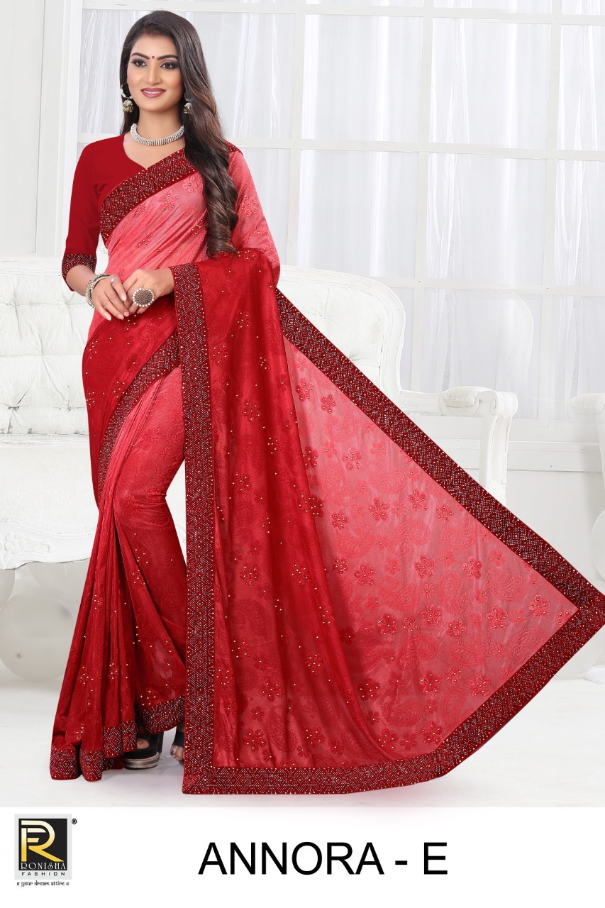 Ranjna Annora Occasional Wear Teri Brasso Traditional Saree Collection