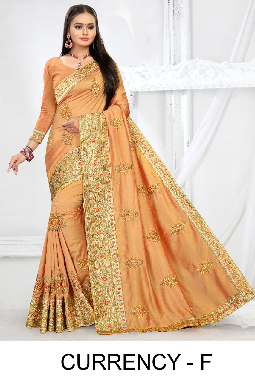 Ranjna Currency Occasional Wear Crackle Silk Traditional Saree Collection